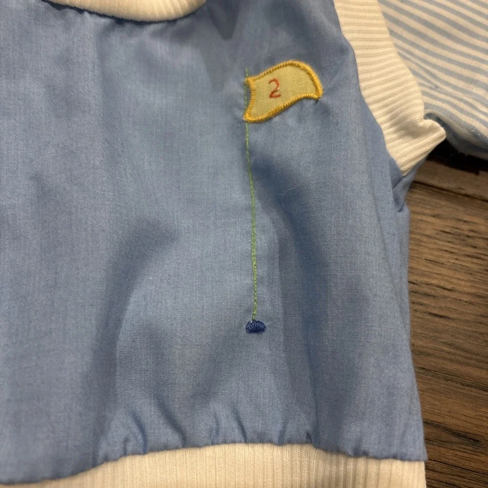 Vtg Sears Winnie The Pooh‎ Bear Newborn Baby Disney 2 Pc Retro Photo Outfit Blue